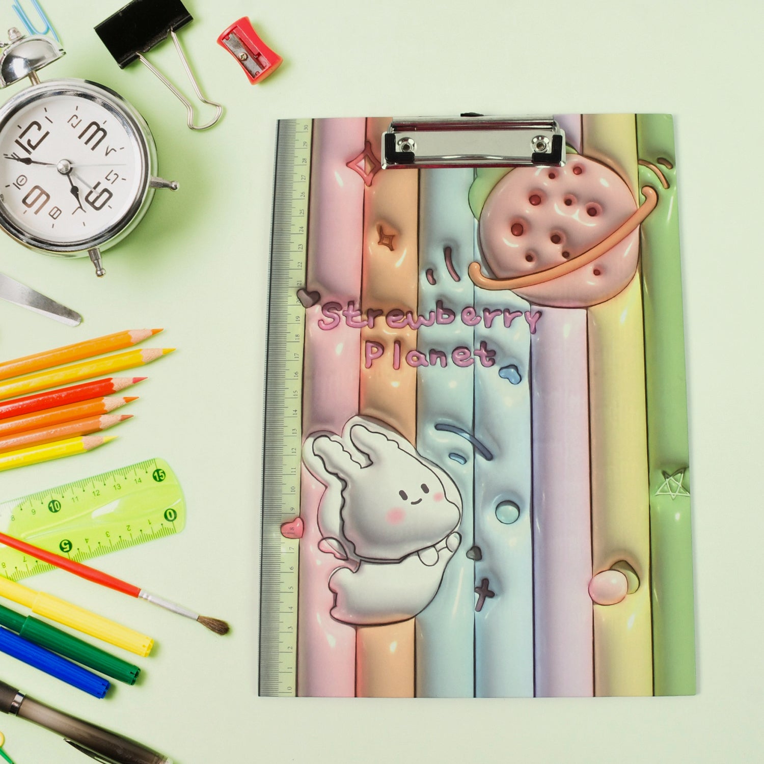 Cute Wooden Clipboard Writing Pad with Clip (31x22 cm)