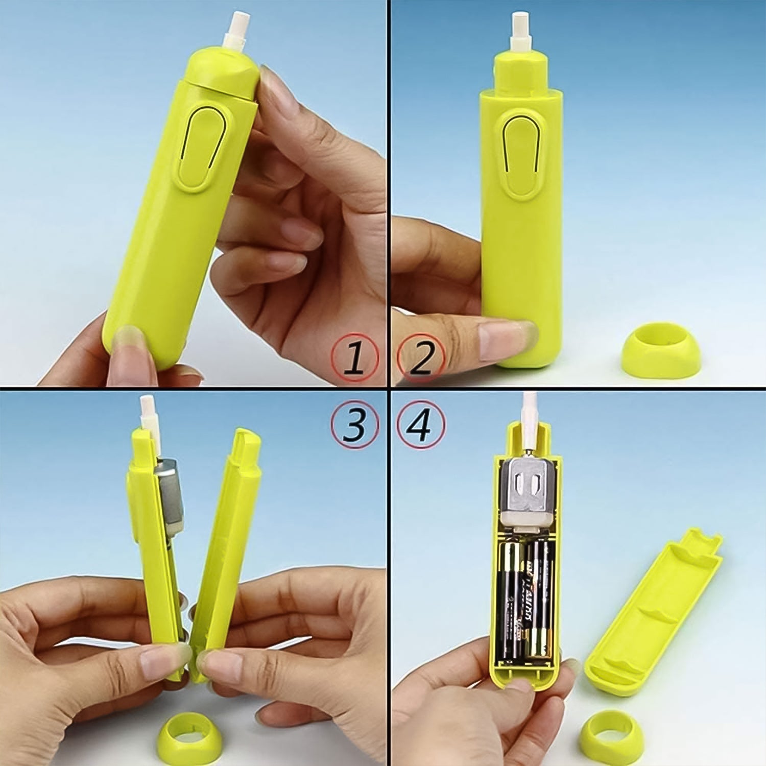 Electric Pencil Eraser Kit with 12 Refills