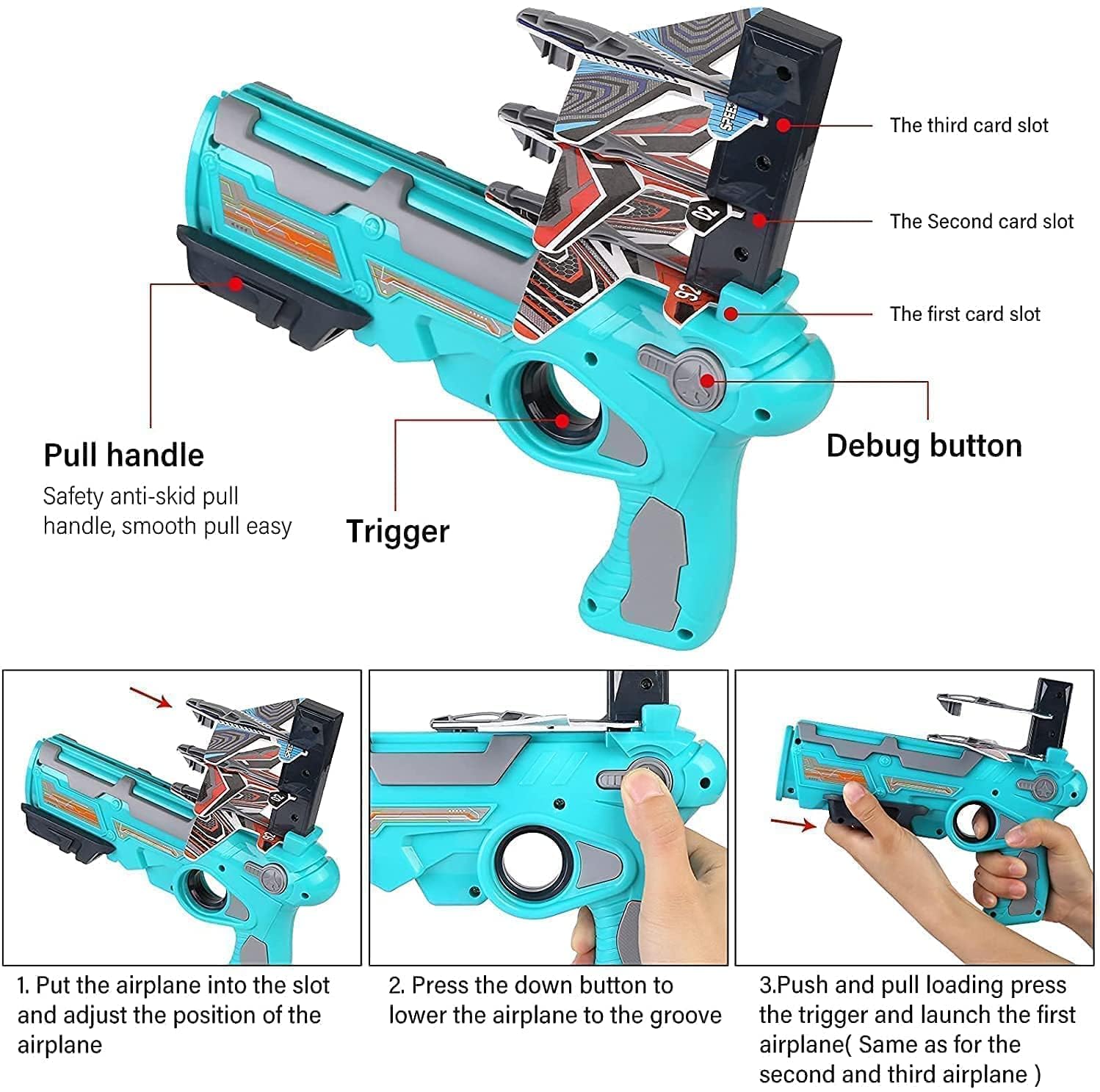 Airplane Launcher Gun Toy (5 planes included)