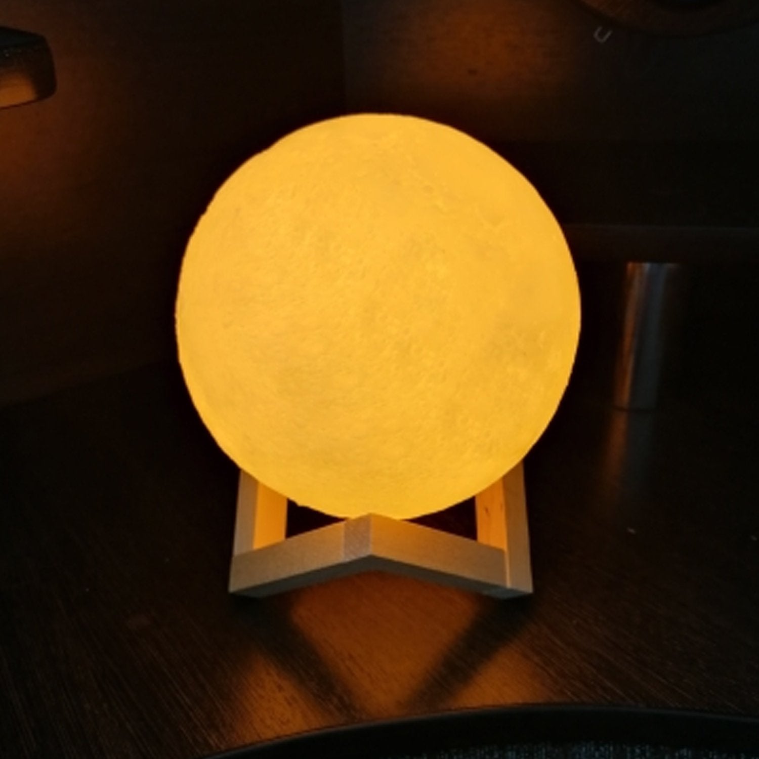 3D Rechargeable Moon Lamp with Touch Control