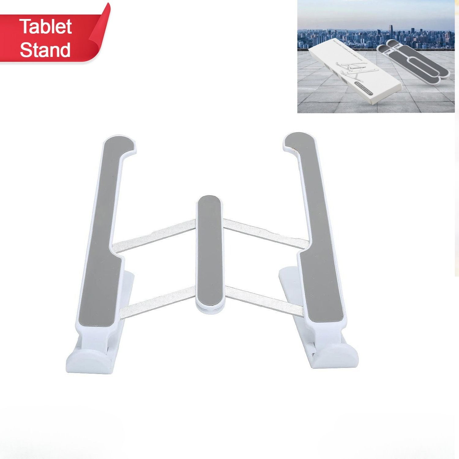 Adjustable Laptop Stand with Foldable Legs & High-Quality Fiber