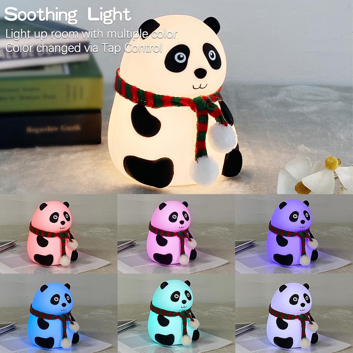 Panda 7-colors Led Silicone Touch Lamp (1 Pc)