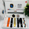 10-in-1 Ultra Smart Bluetooth Calling Smartwatch & Earphones with 7 Straps (Mix Color)