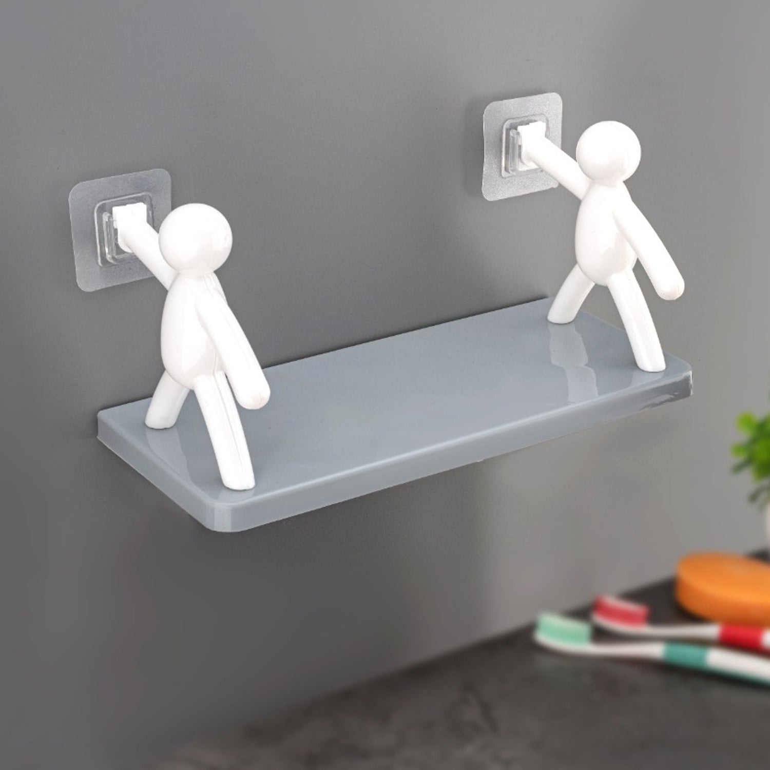 Human Figurine Self-Adhesive Floating Shelf