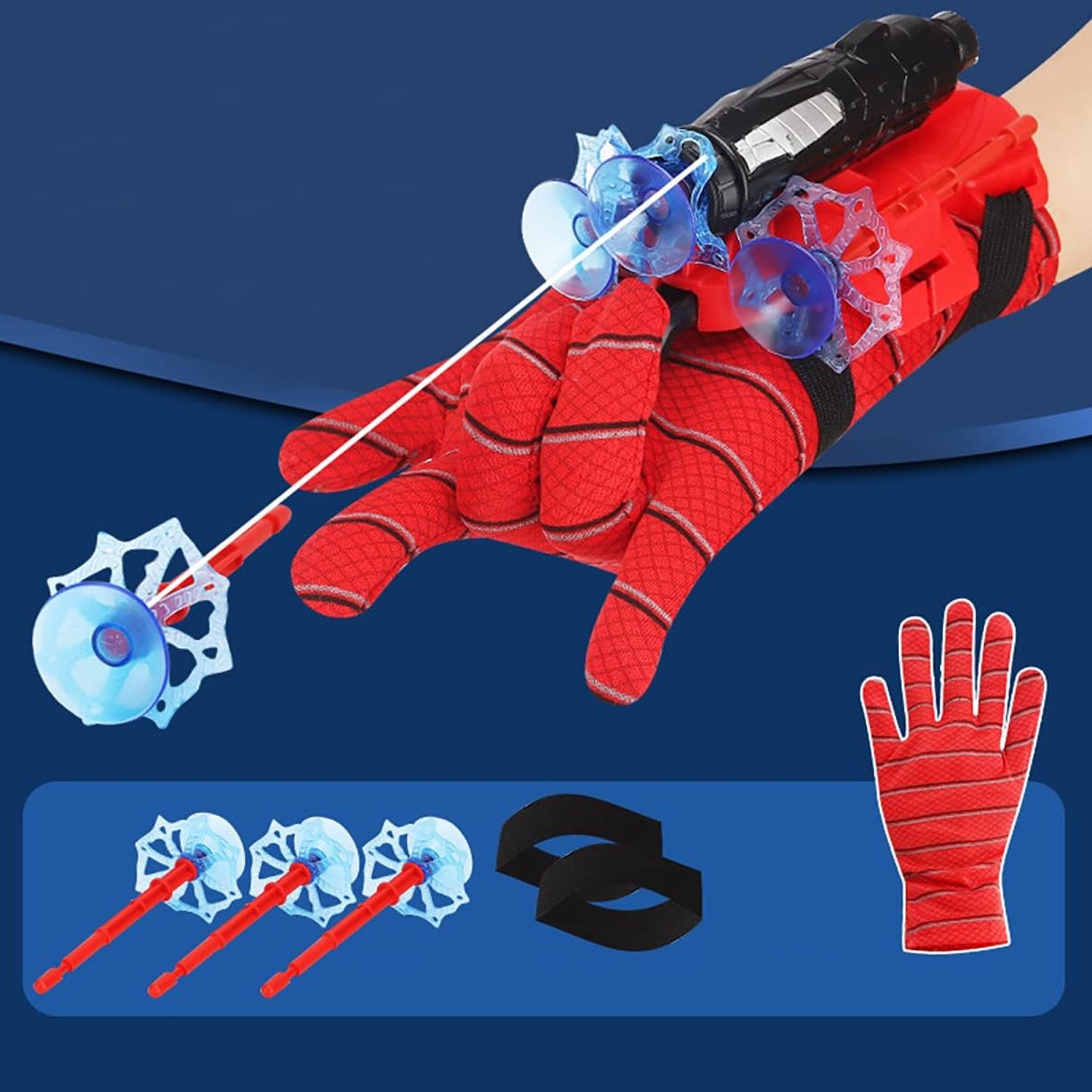 Web Shooter Toy for Kids – Superhero Launcher Gloves, Role-Play Cosplay Toy with Sticky Wall Projectiles