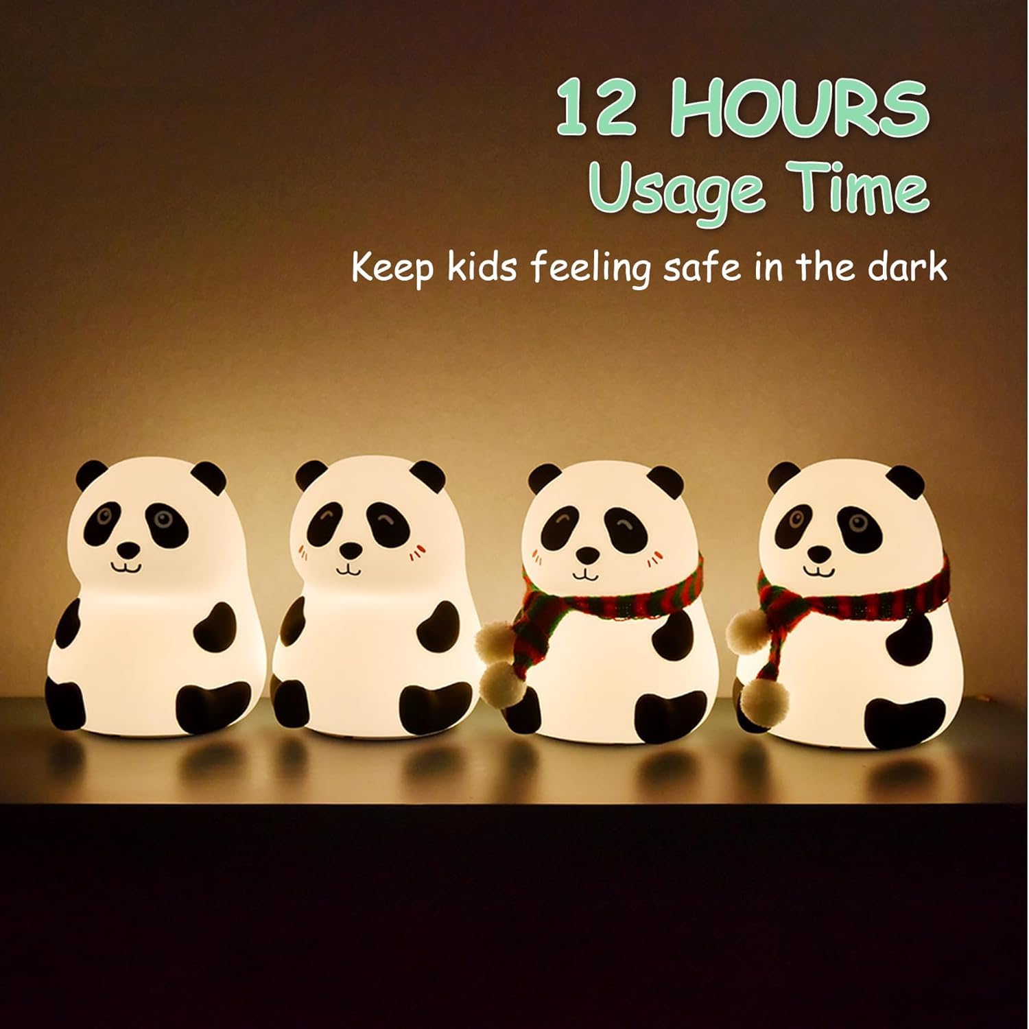 Panda 7-colors Led Silicone Touch Lamp (1 Pc)